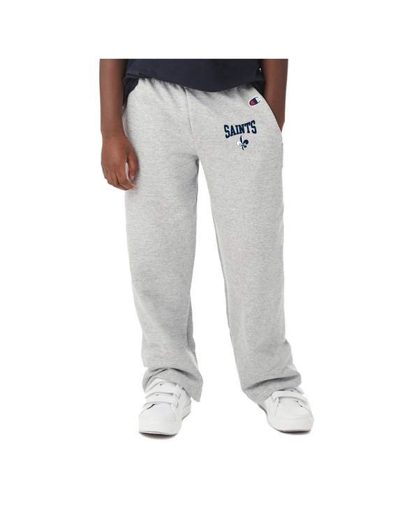 Champion Youth Powerblend® Open-Bottom Fleece Pant with Pockets