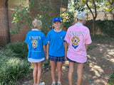 Short Sleeve BISCUIT T-shirt ADULT pink and blue