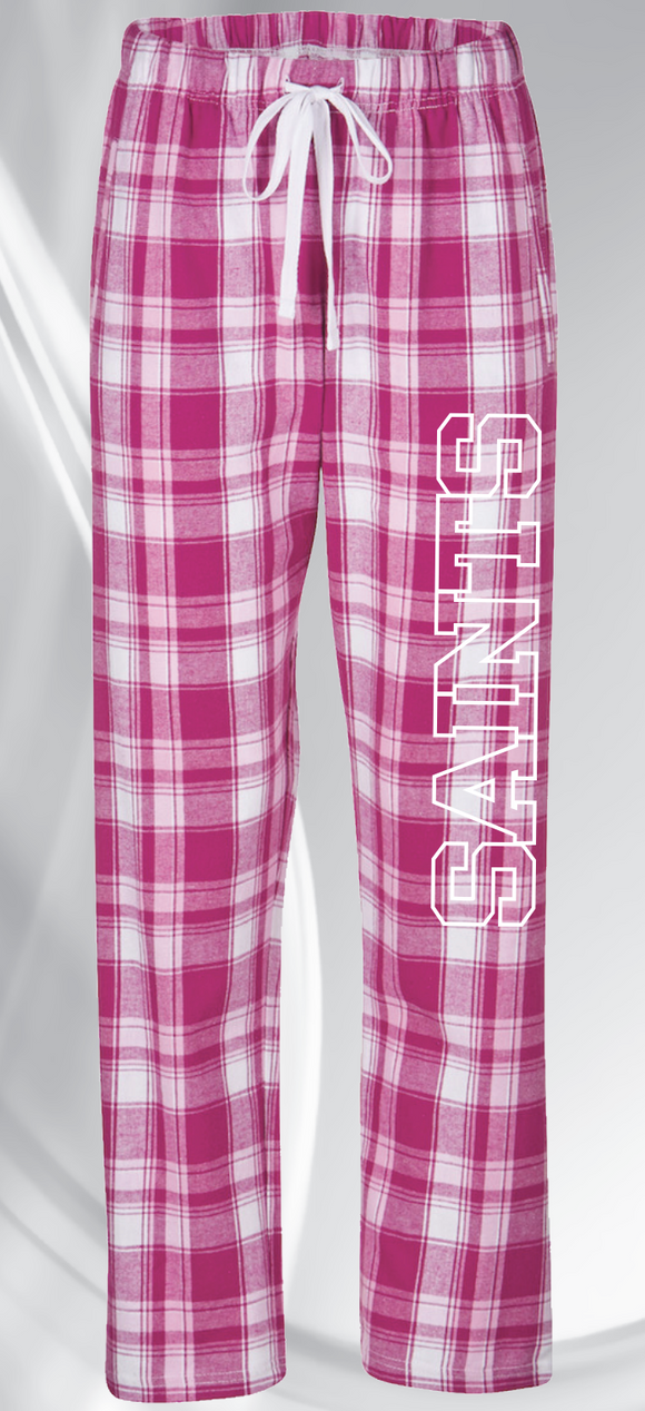 Pajama Pants--Pink Plaid