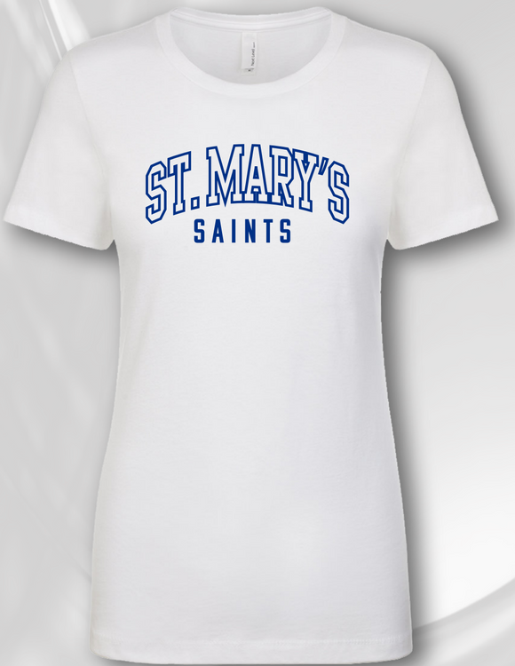 Womens Tri-blend Tee Heather White
